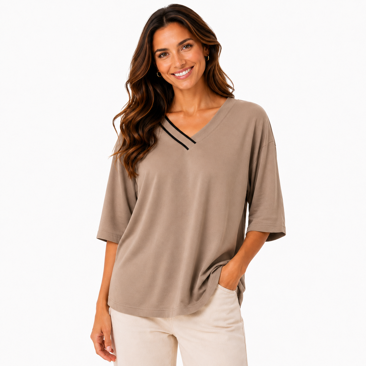 Women's Relaxed V-Neck Essential Tee