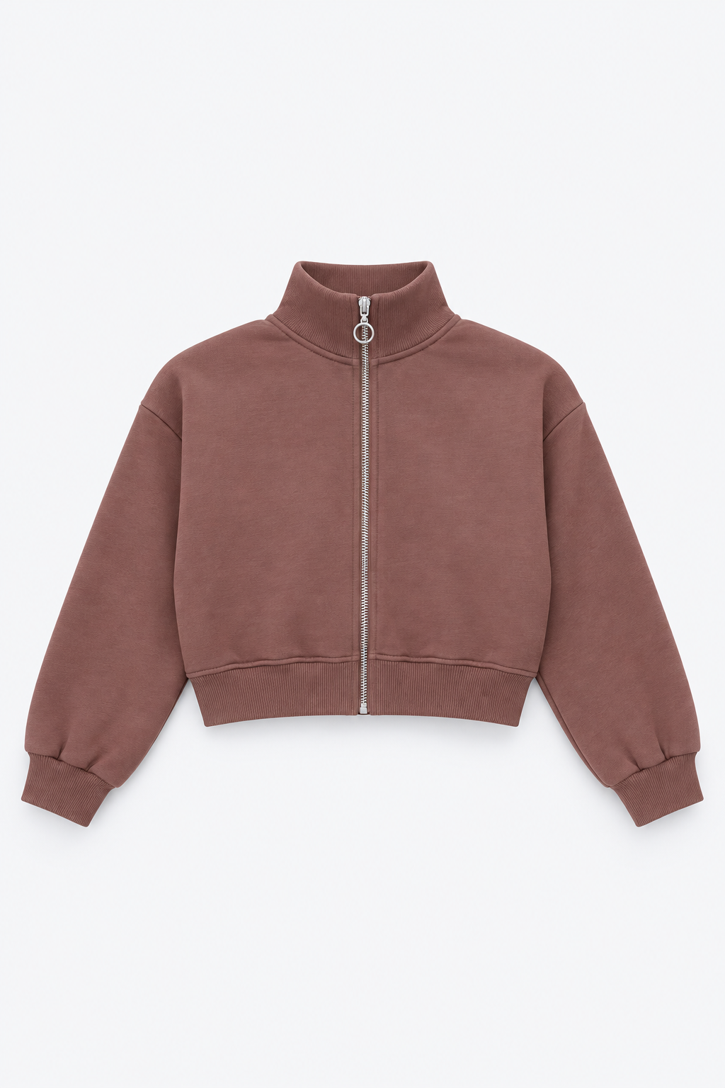 Cropped Zip-Up Tracksuit Set