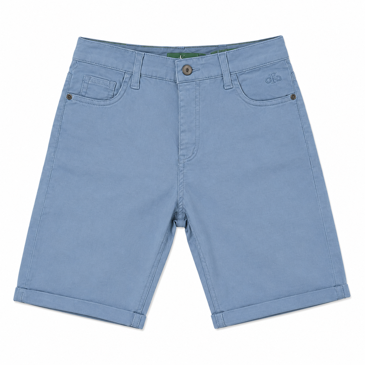 Kids Light Blue Stretch Bermuda Shorts