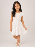 Girls White Eyelet Lace Dress