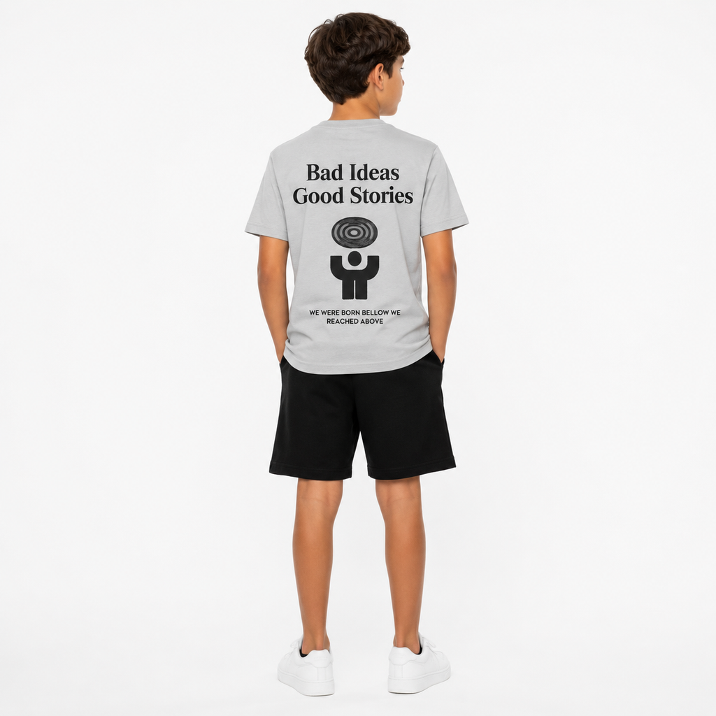 Bad Ideas Good Stories Kids Grey & Black Summer Set