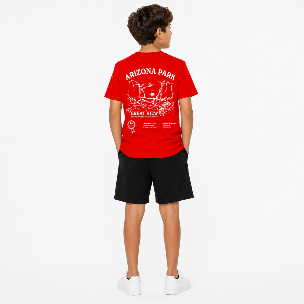 Great View Kids Yellow T-Shirt & Black Shorts Summer Set