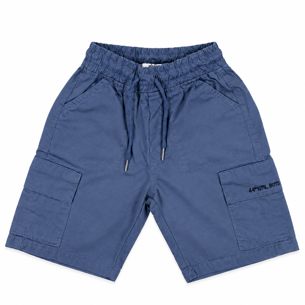 Boys Blue Cargo Shorts with Elastic Waistband