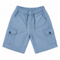 Boys Light Blue Cargo Shorts with Utility Pockets