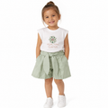 Sage Paperbag Bow Shorts & Tee Two-Piece Outfit