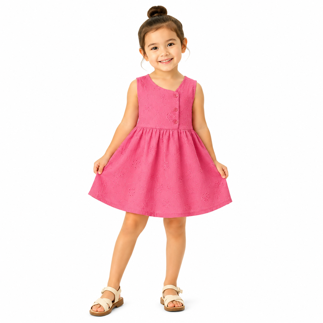 Blossom Pink Embroidered Dress