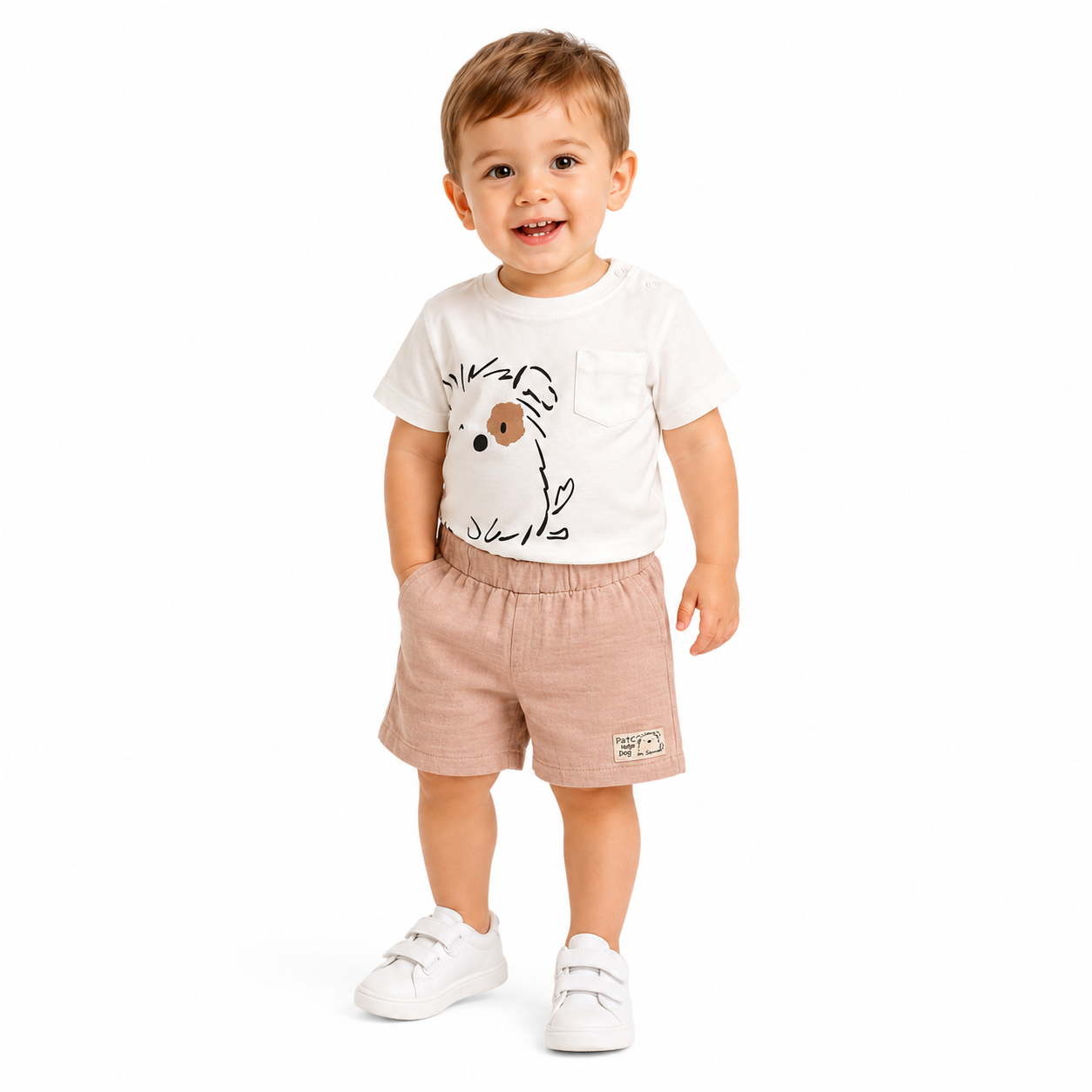 Muted Rose Linen Pocket Short Set