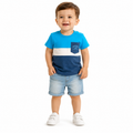 Boys Blue Colorblock Play Set
