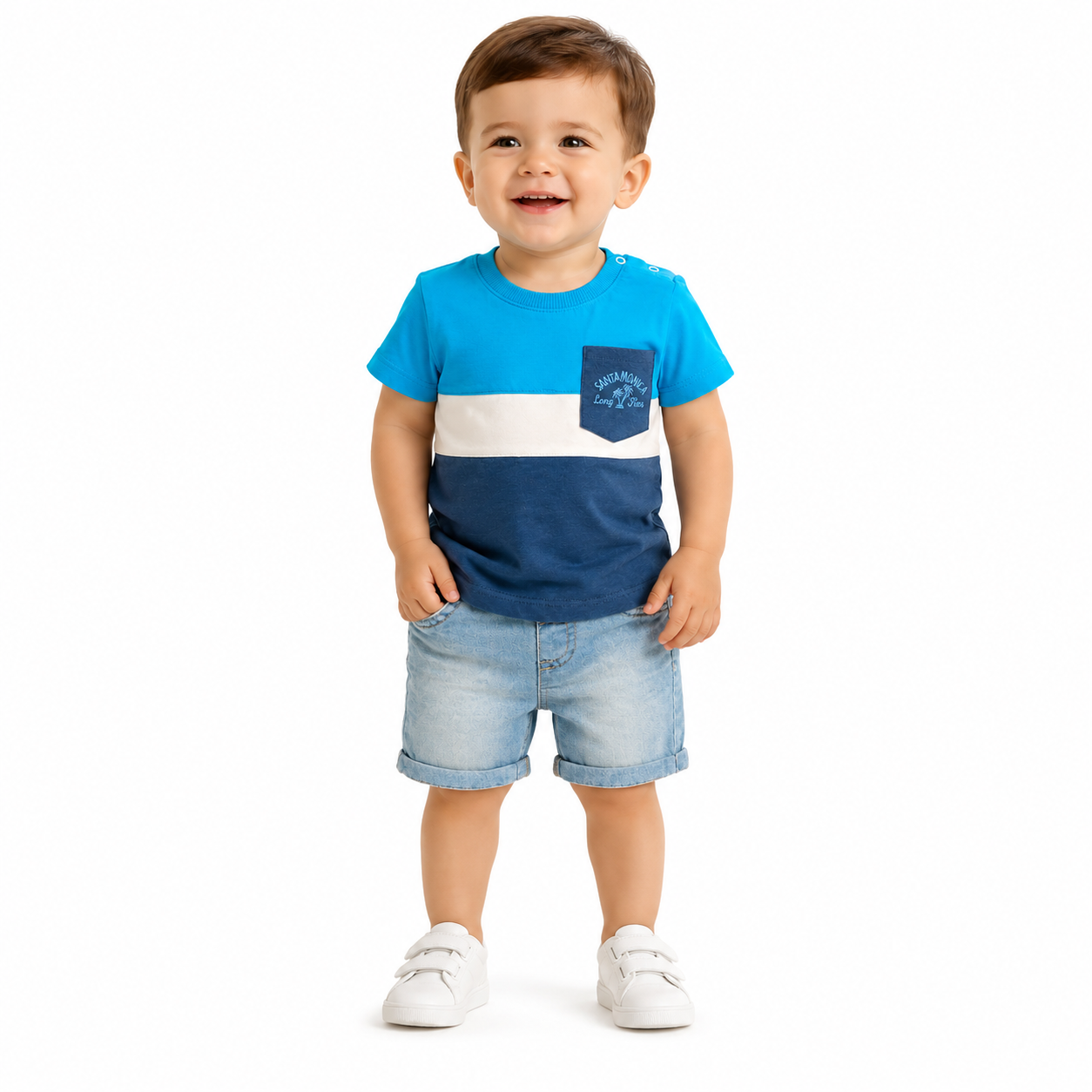 Boys Blue Colorblock Play Set