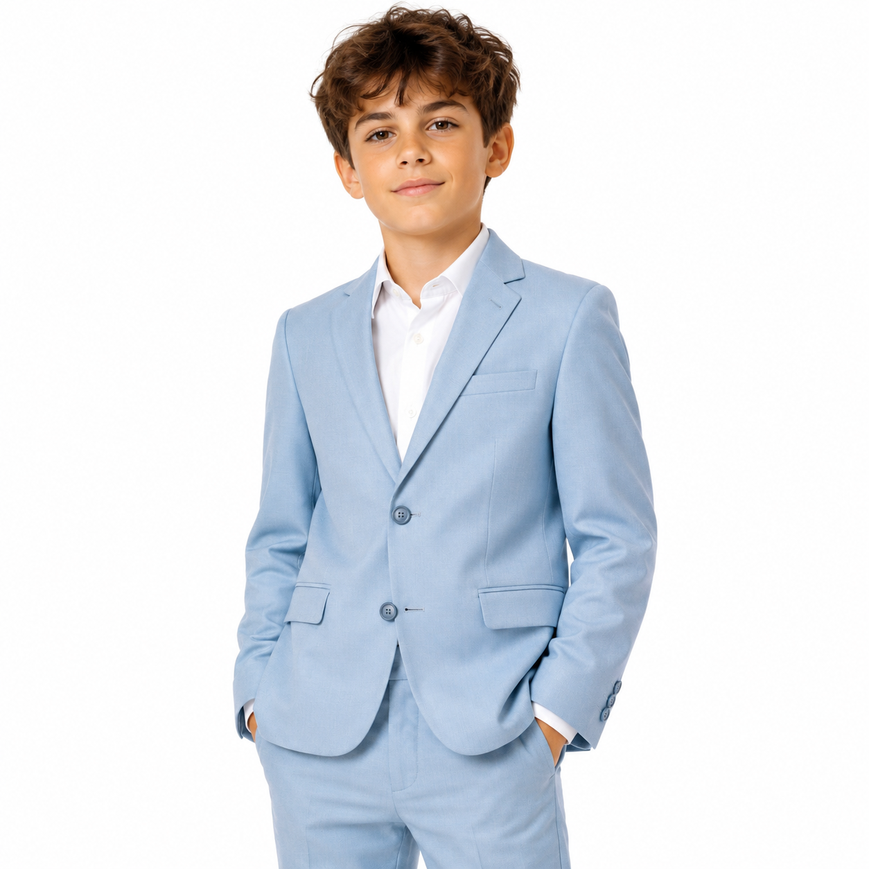 Boys' Premium Tailored Formal Blazer – Powder Blue