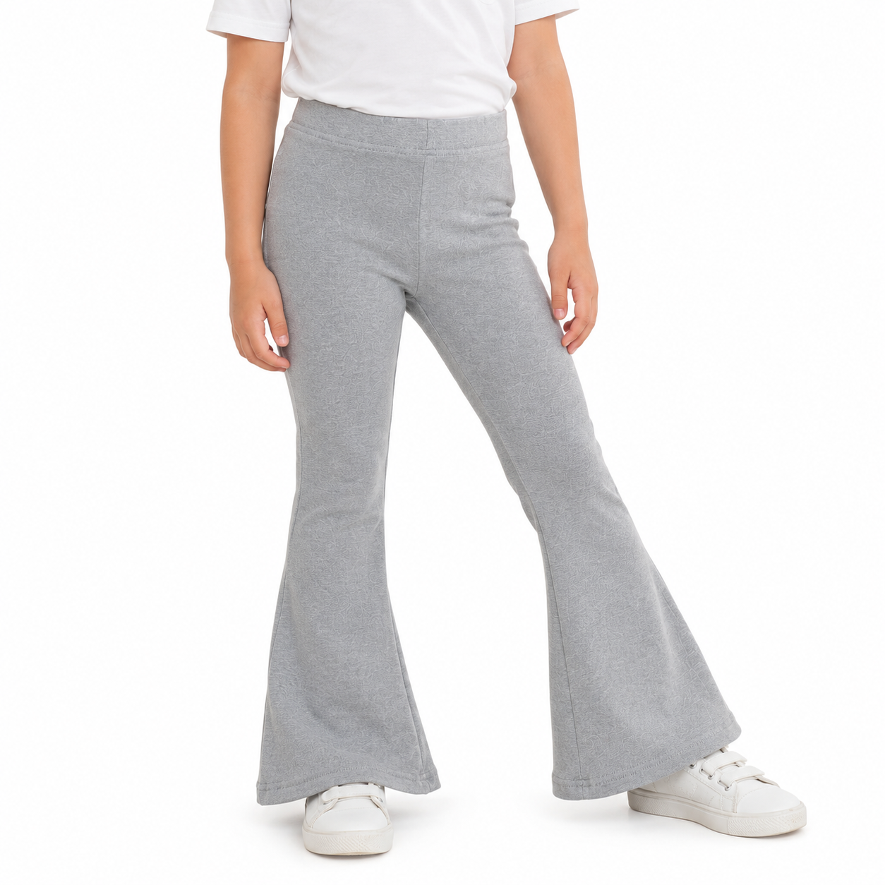Girls' High-Waisted Flared Leggings