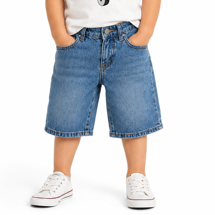 Boys Classic Mid-Wash Denim Shorts