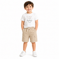 Emporio Armani Kids White Logo Embroidered T-Shirt