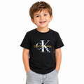 Calvin Klein Kids Black Monogram Logo T-Shirt