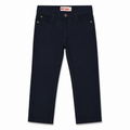 Boys Black Straight-Fit Twill Trousers
