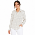Women's Satin Polka Dot Button-Up Shirt