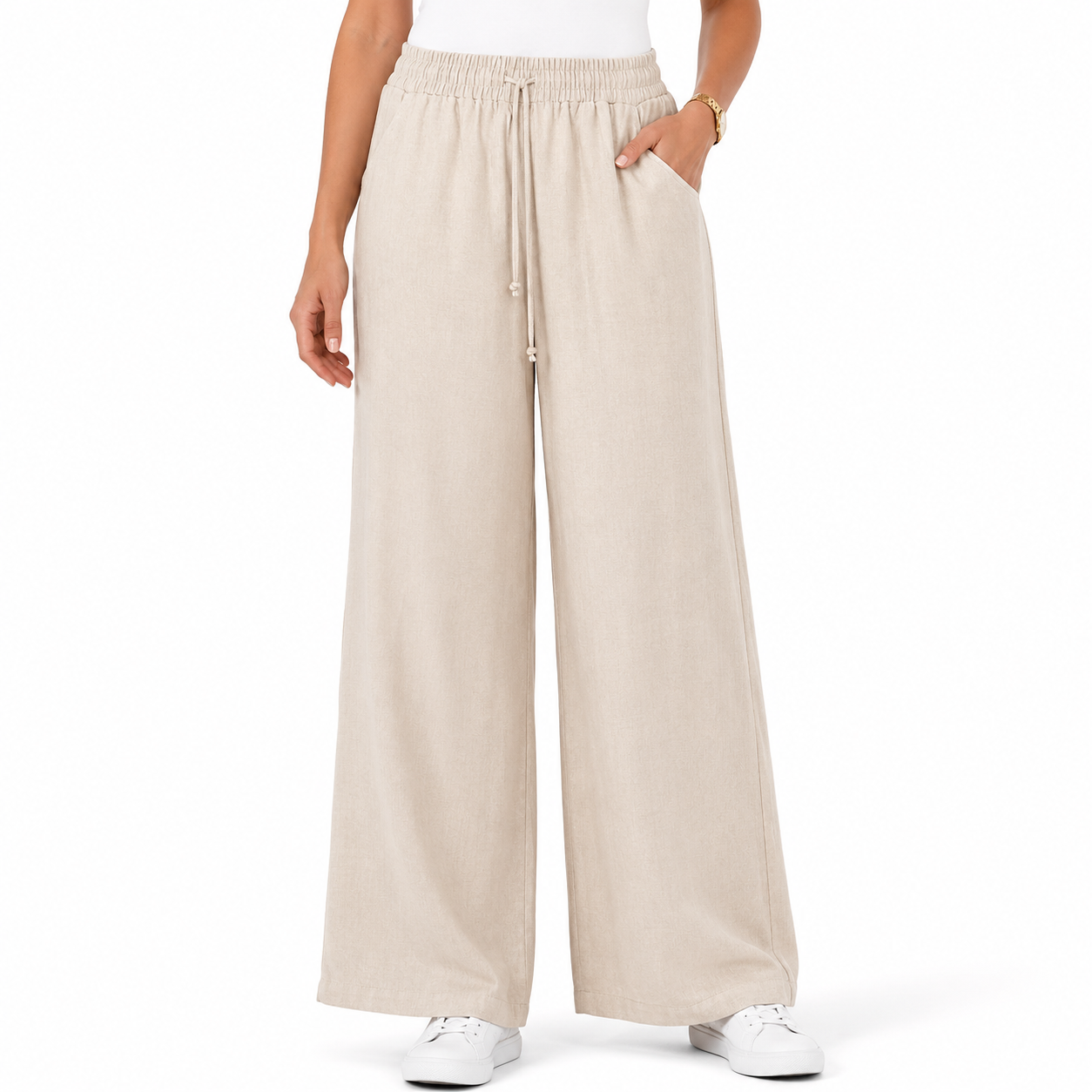 Women's Relaxed Wide Leg Drawstring Pants