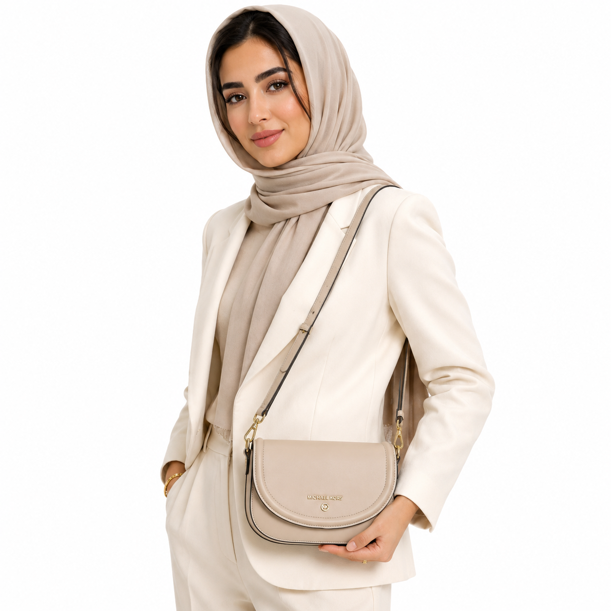 Michael Kors Jet Set Crossbody Bag – Beige