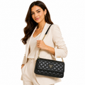 Guess Quilted Chain Shoulder Bag – Black