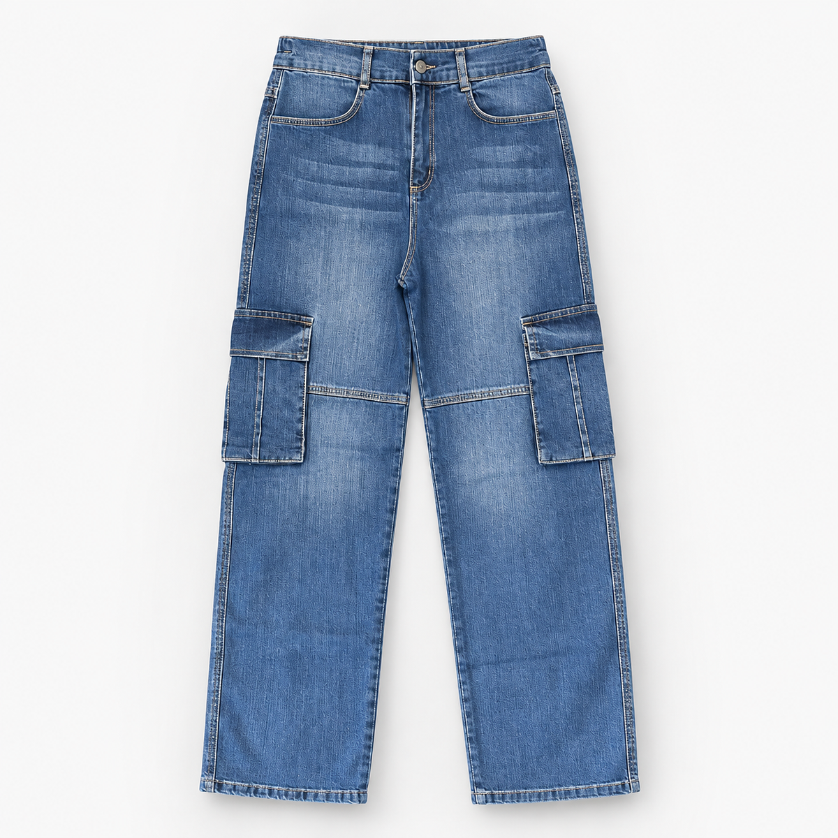 Mutlu 2988.1 - Blue Cargo Wide-Leg Jeans