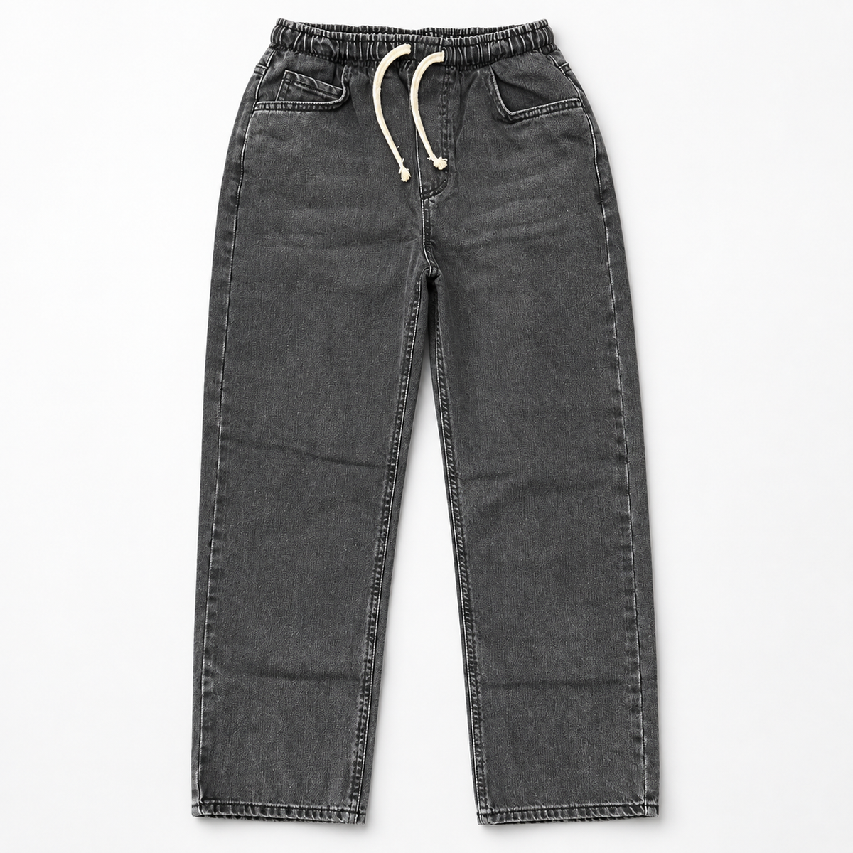 A.S.L 9510 - Blue Wide-Leg Drawstring Jeans
