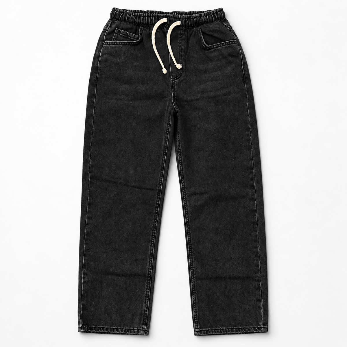 A.S.L 9510 - Blue Wide-Leg Drawstring Jeans