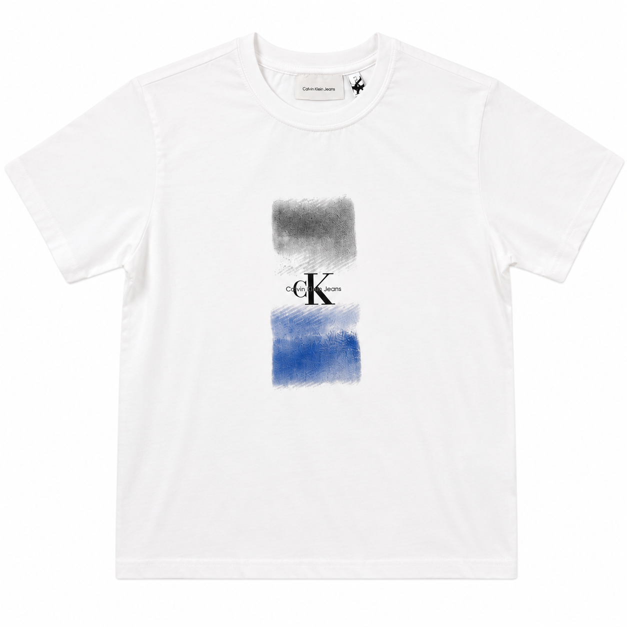 Calvin Klein Kids White Logo Graphic T-Shirt