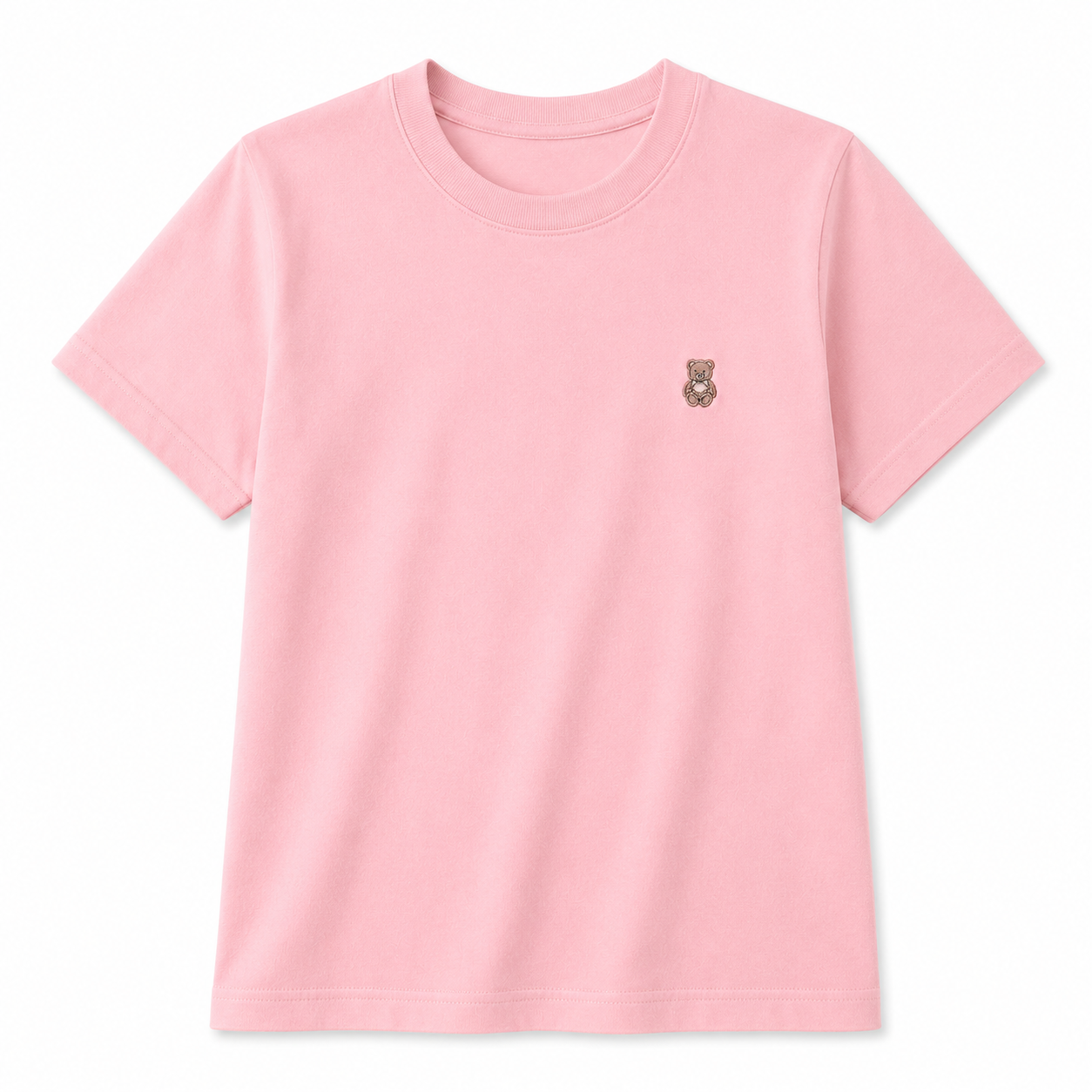 Women's Minimalist Teddy Bear Embroidered T-Shirt