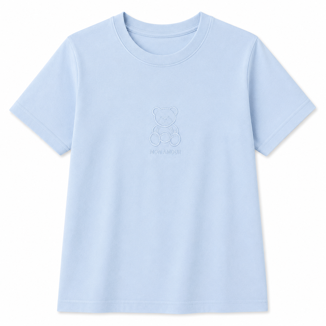 Women's Mon Amour Teddy Bear Embroidered T-Shirt