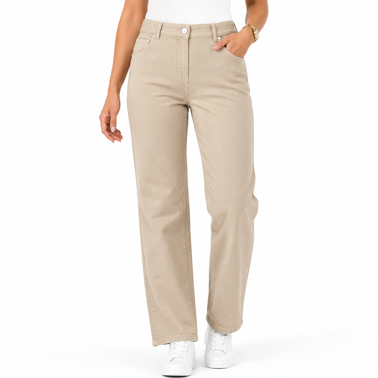 Women's High-Rise Straight Leg Black Jeans