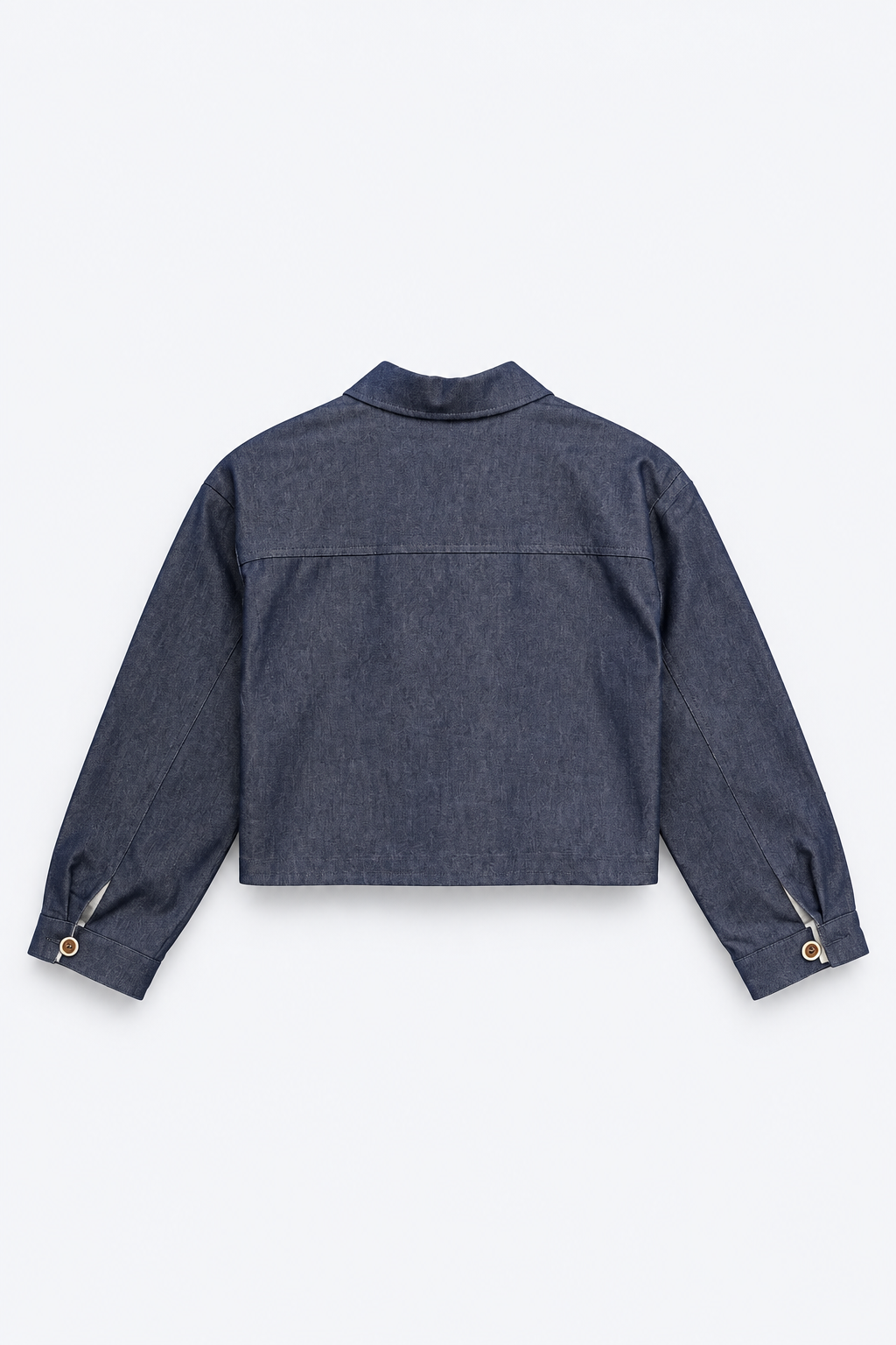 Cropped Indigo Denim Jacket