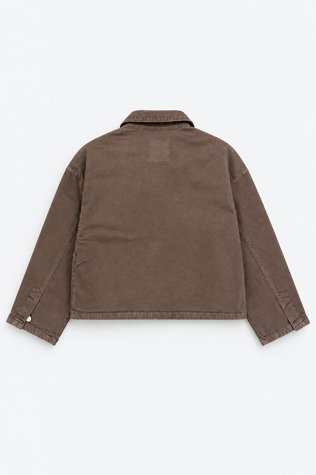 Cropped Brown Shirt Jacket