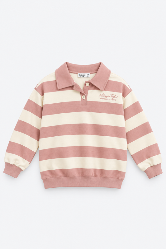 Dusty Rose Striped Two-Piece Set