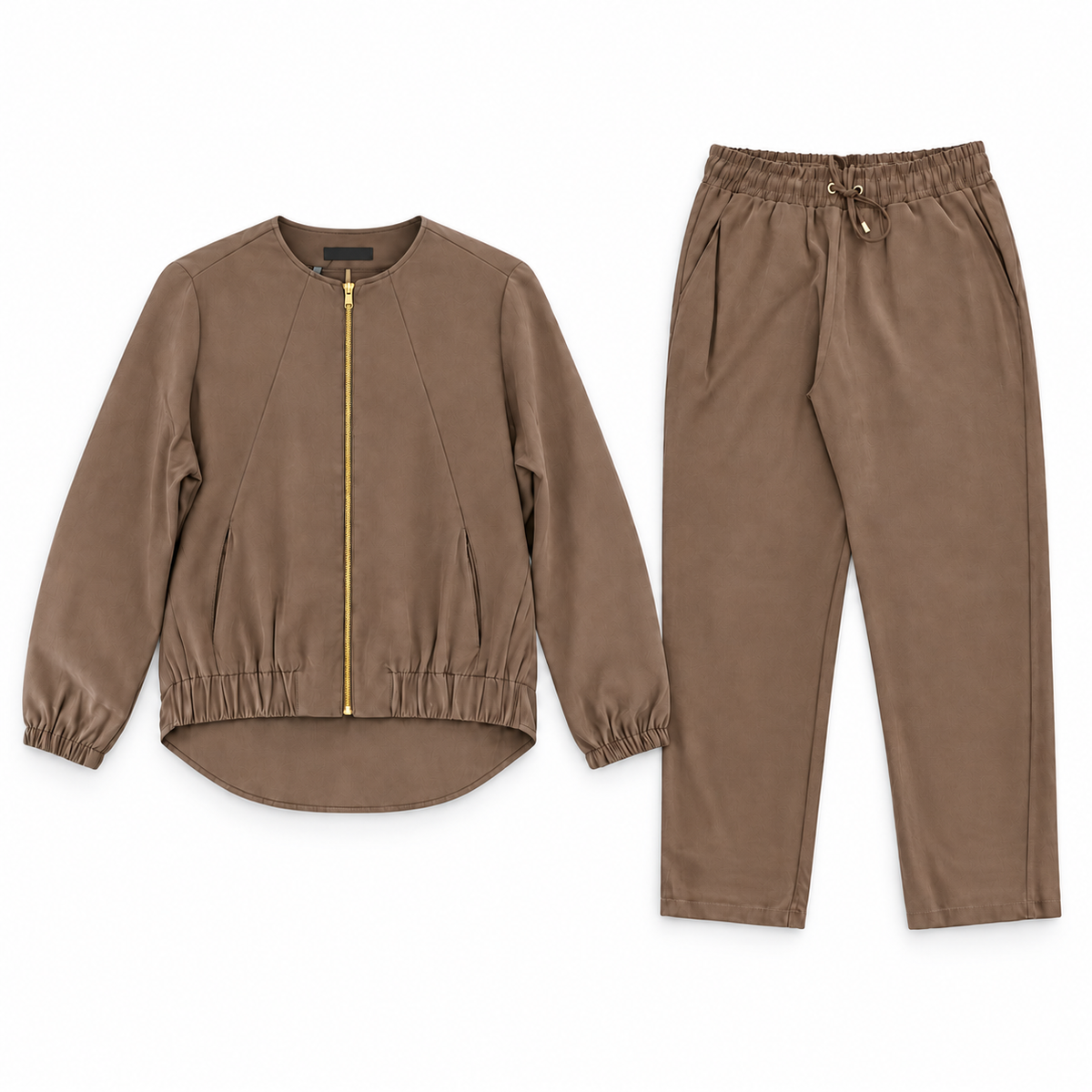 Taupe Jacket & Pants Set