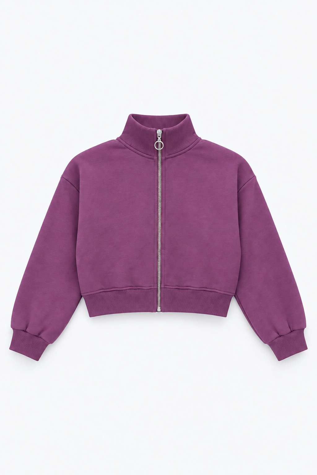 Cropped Zip-Up Tracksuit Set