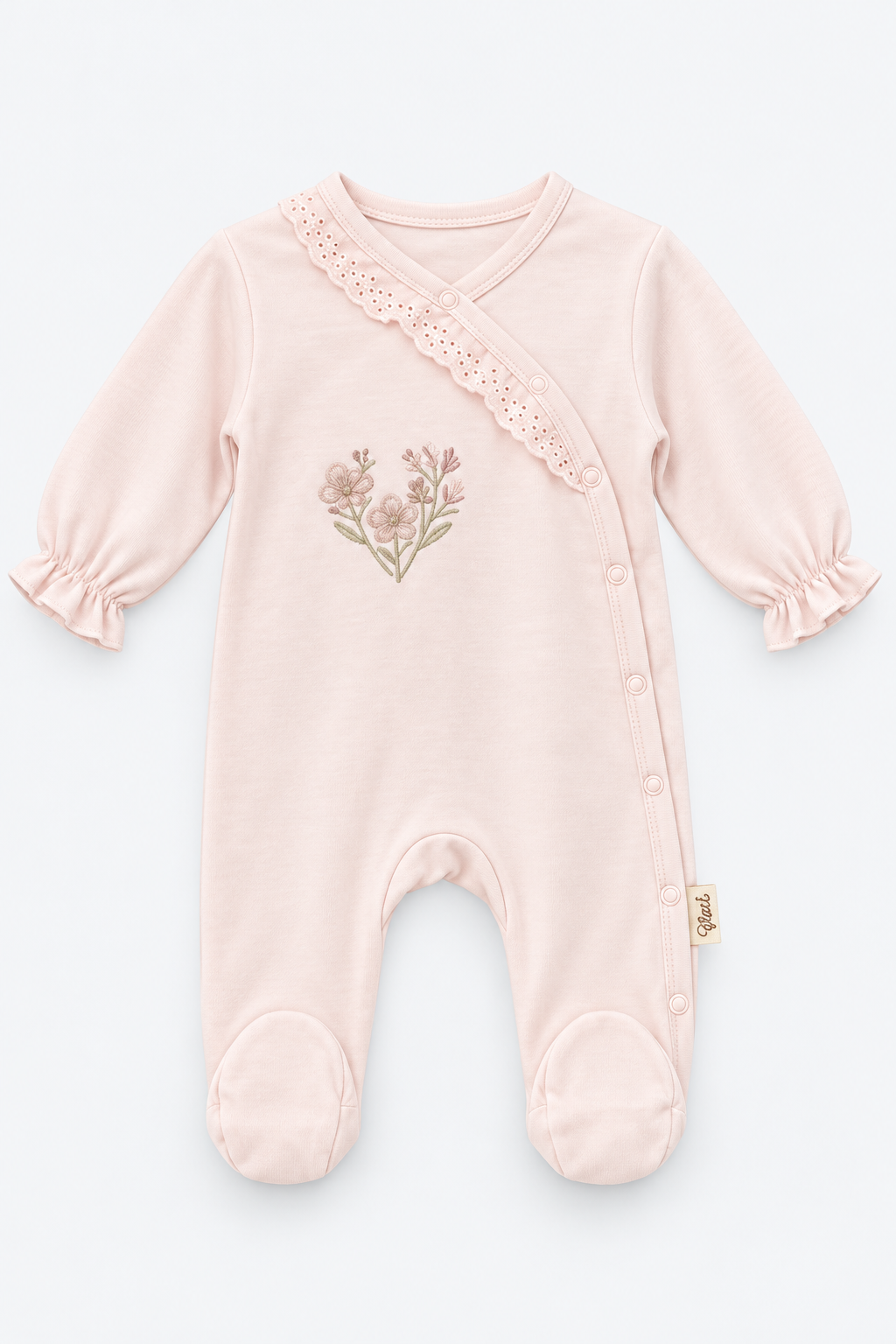 Pink Floral Sleepsuit
