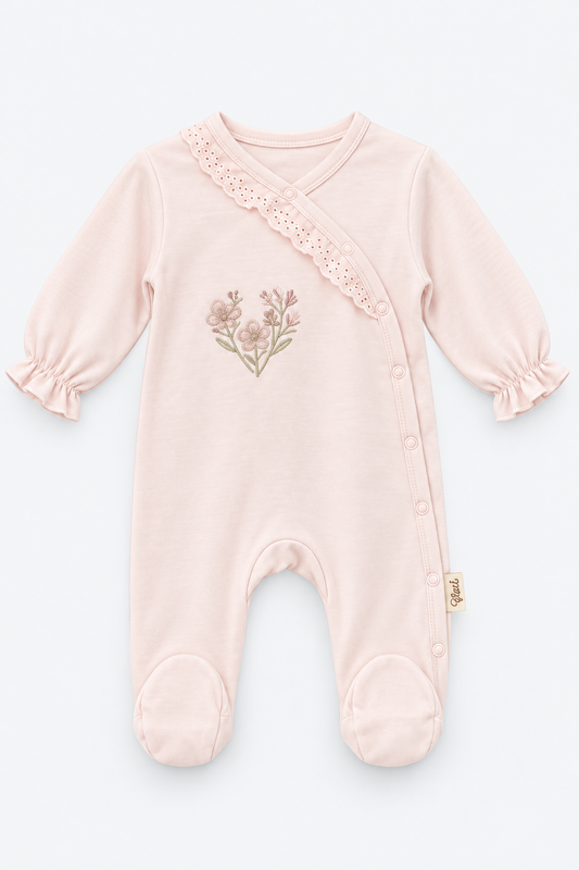Pink Floral Sleepsuit
