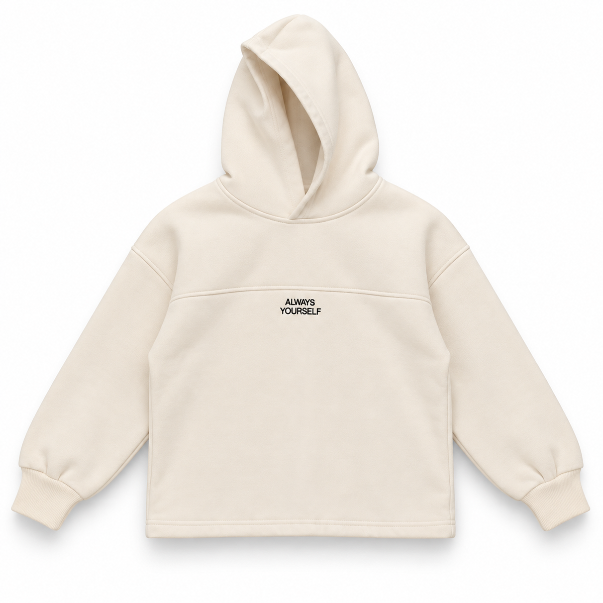 Always Yourself” Cream Hoodie