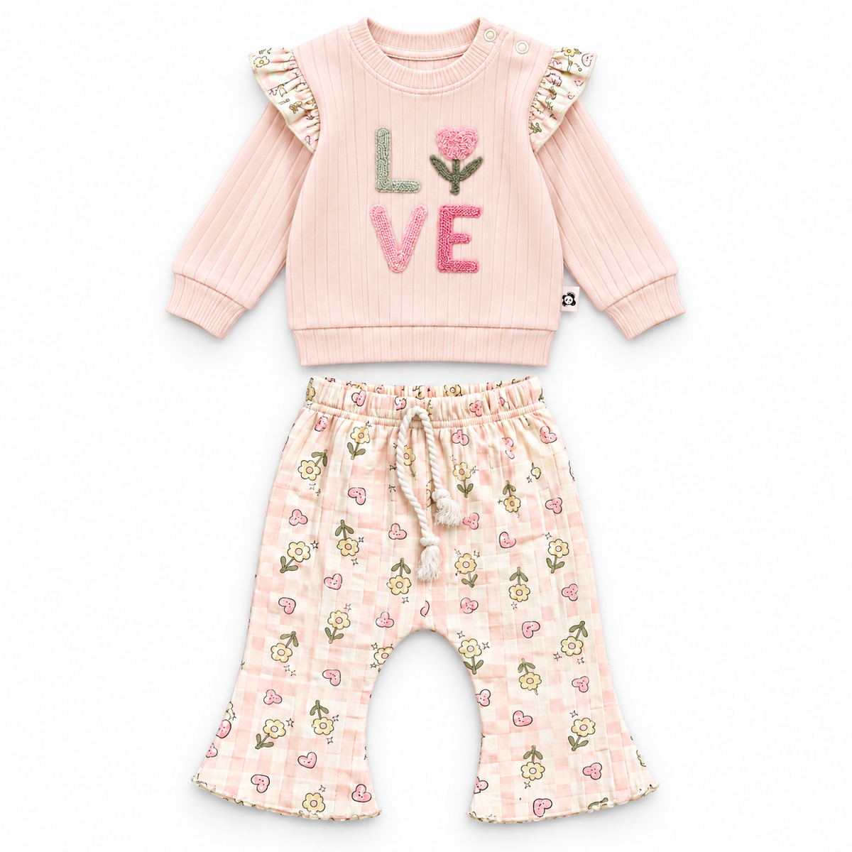 Baby Girl LOVE Floral Two-Piece Set